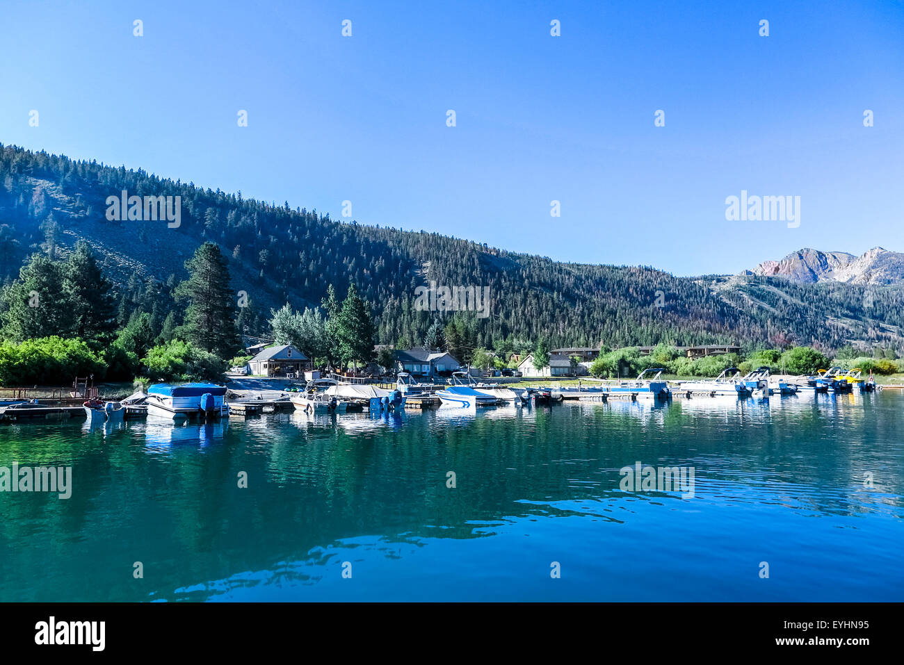 June Lake Marina in June Lake California Stock Photo Alamy