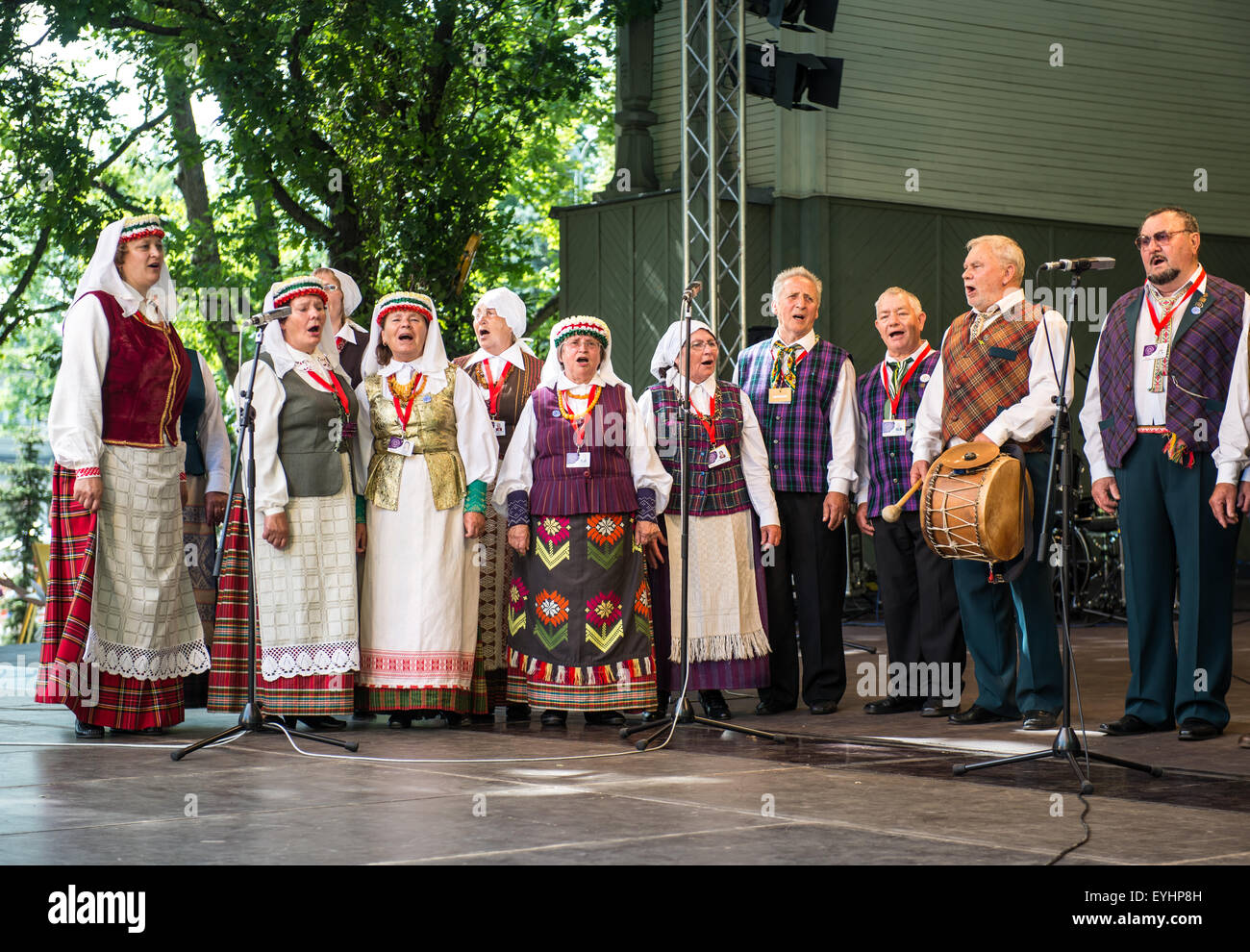 Group latvian people in national hi-res stock photography and