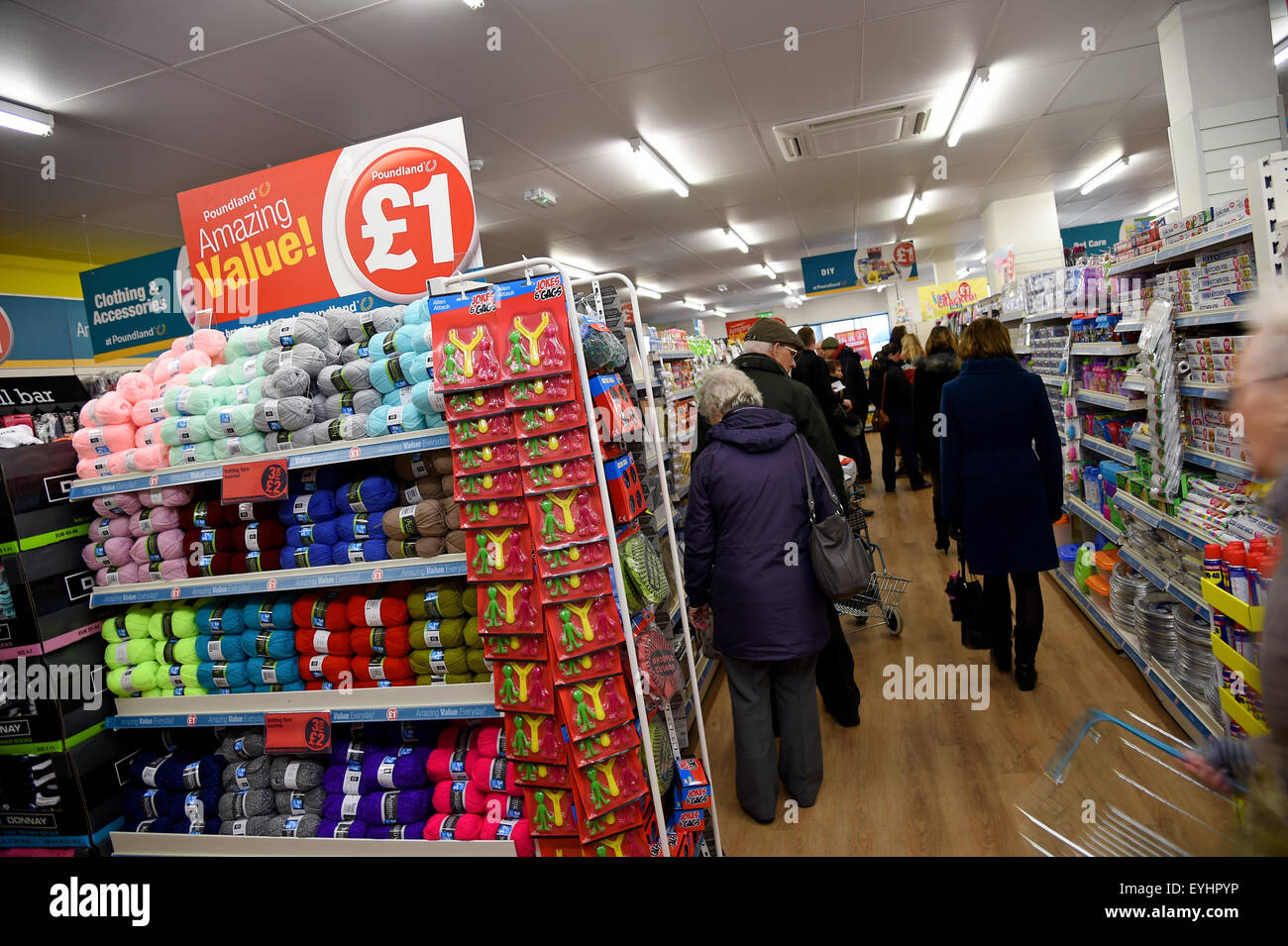 Poundland shop, Poundland store, Britain, UK Stock Photo Alamy