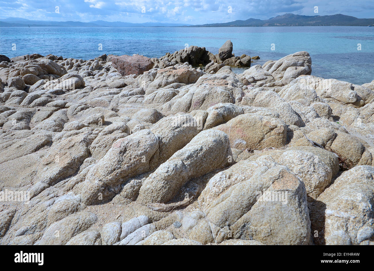 Italian Beaches Rocks Sardinia, Italy: a rock beach near Golfo Aranci Stock Photo - Alamy