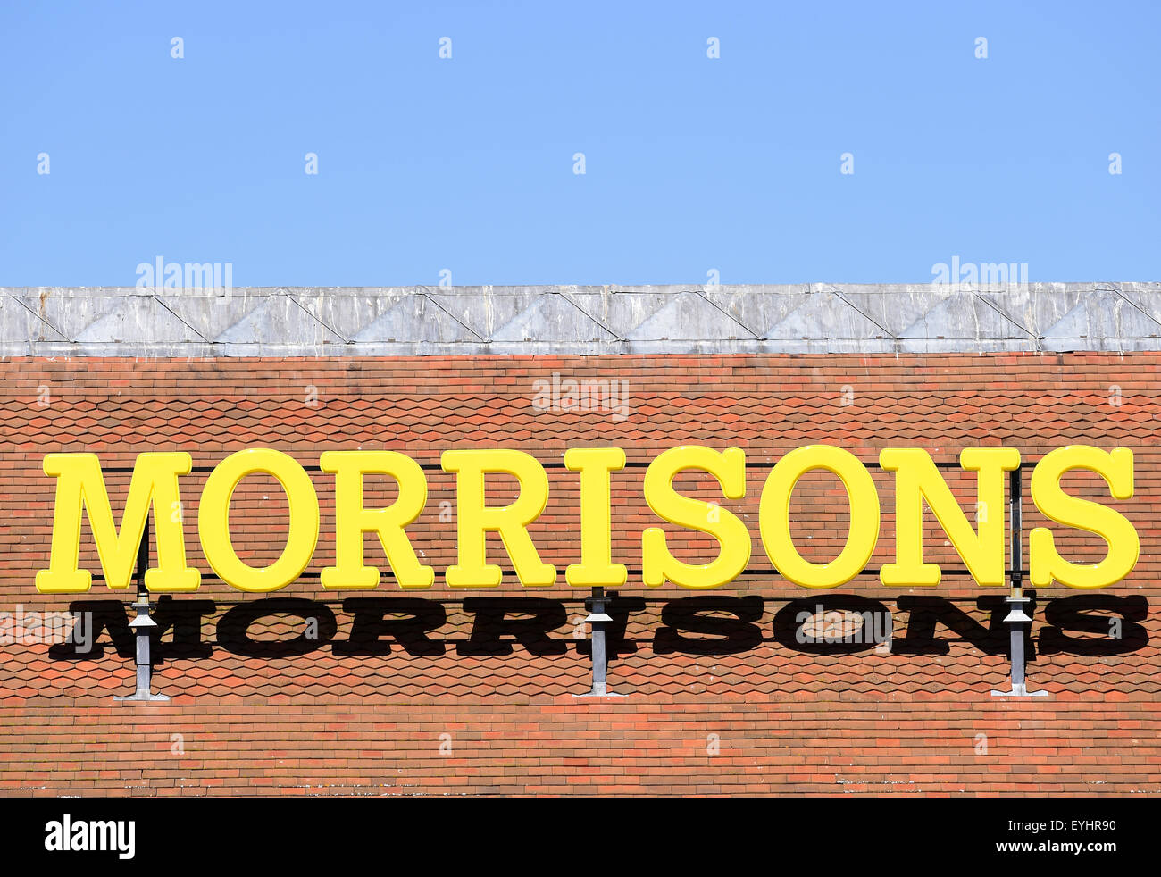 Morrisons supermarket sign Stock Photo