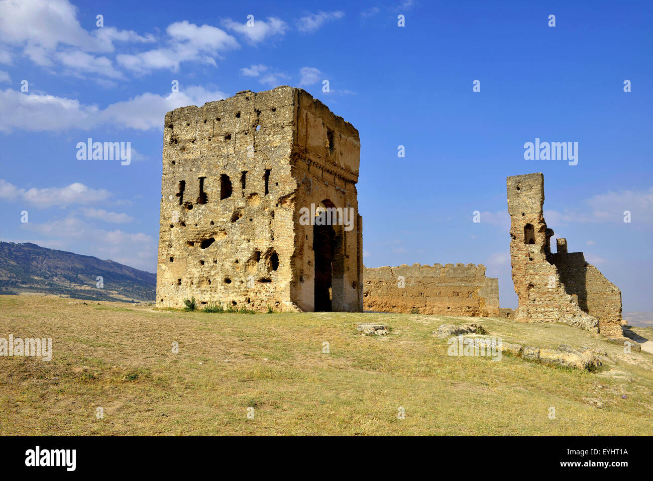 Tombe de Merenidi, Marinid Tombs or Merenid Tombs, giant tombs on the hill above Fes, Morocco, Africa Stock Photo