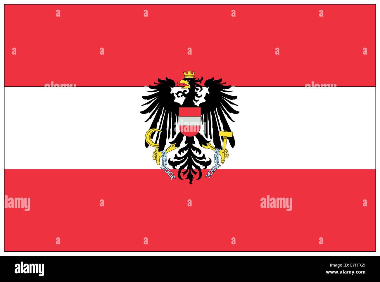 Fahne: Oesterreich/ flag: Austria Stock Photo - Alamy