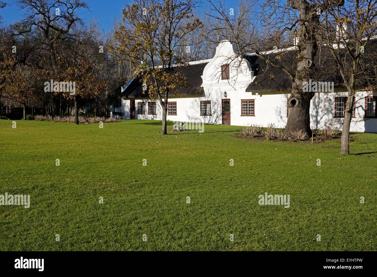 The manor house at Blaauwklippen Wine Estate , Stellenbosch, Cape Winelands, South Africa. Stock Photo