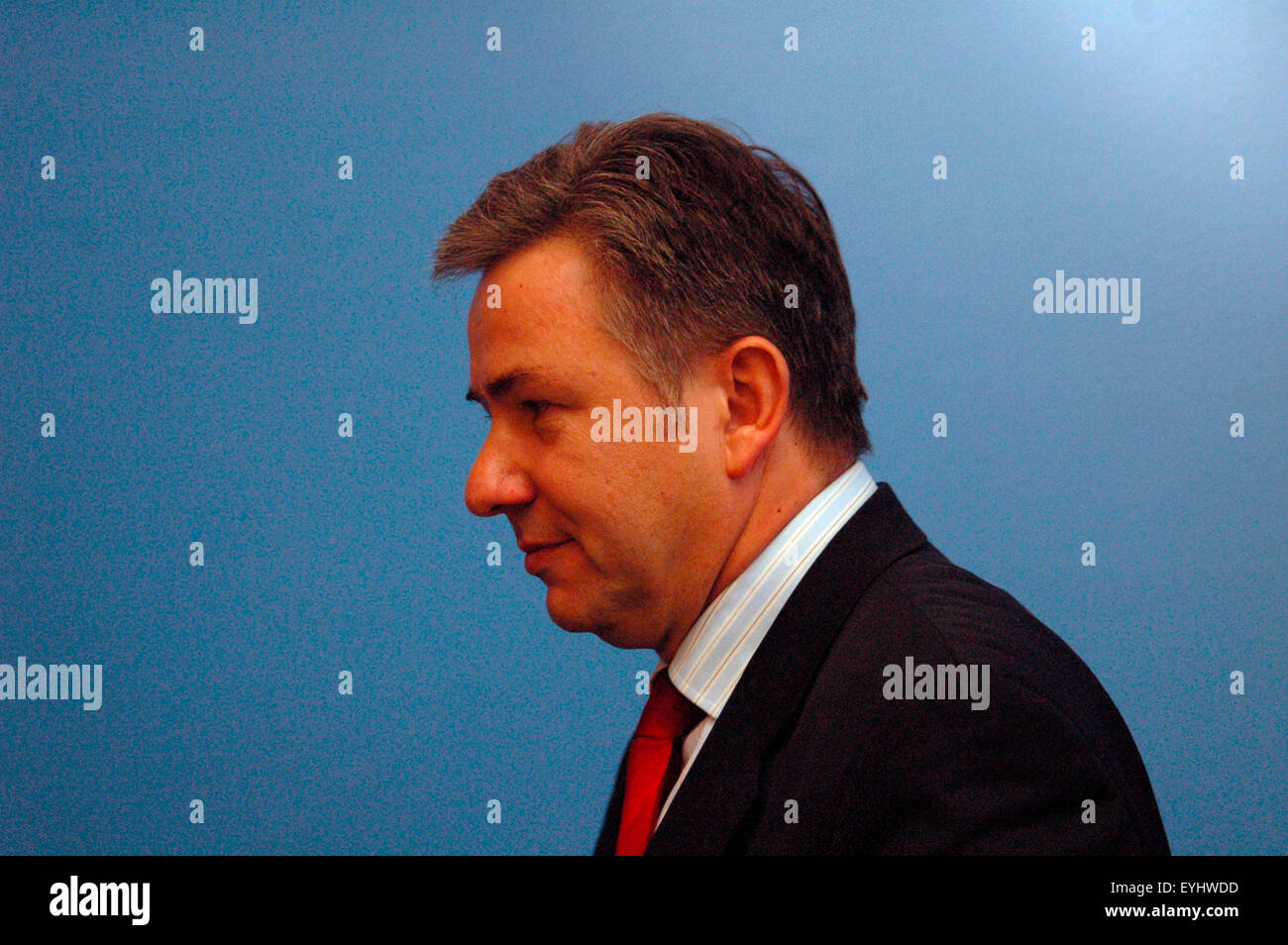 Klaus Wowereit, Regierender Buergermeister von Berlin - Pressekonferenz nach einer gemeinsamen Sitzung der Landesregierungen von Stock Photo