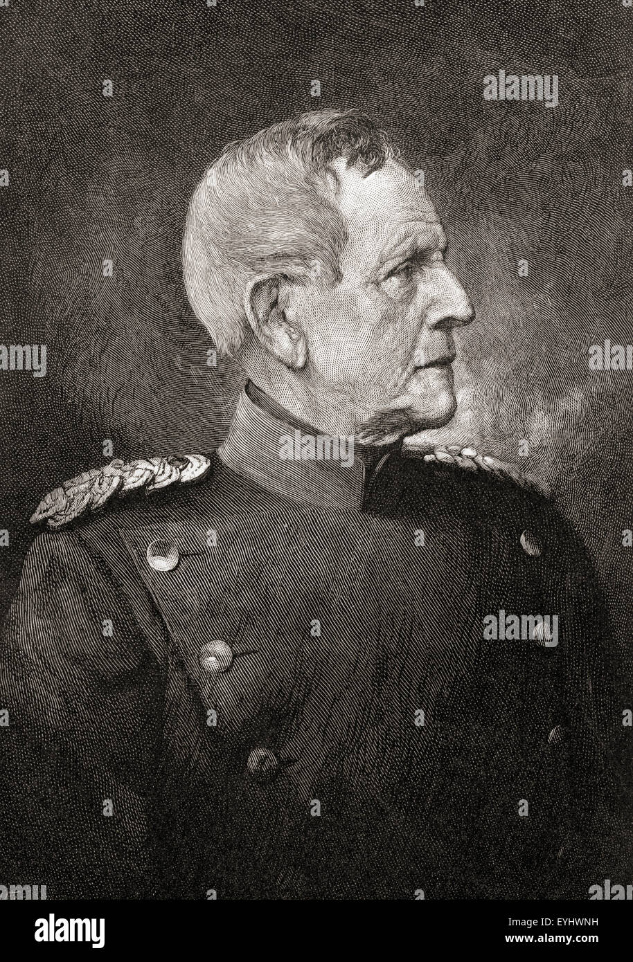 Helmuth Karl Bernhard Graf von Moltke the Elder, 1800-1891.  German Field Marshal. . Stock Photo