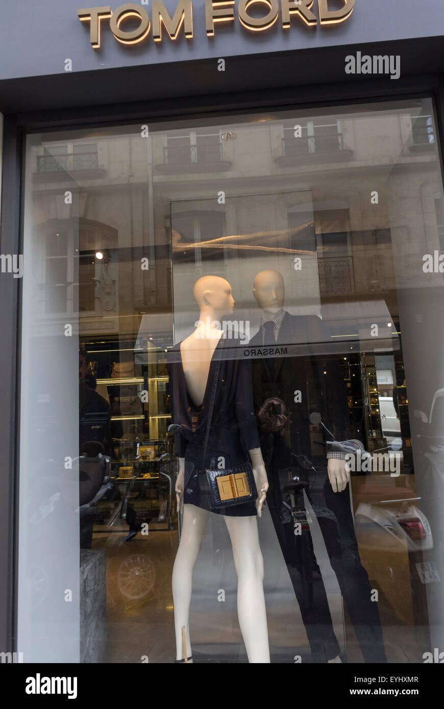 Paris, France, Mannequins in Shop Front Window, Luxury Clothes Shopping ...