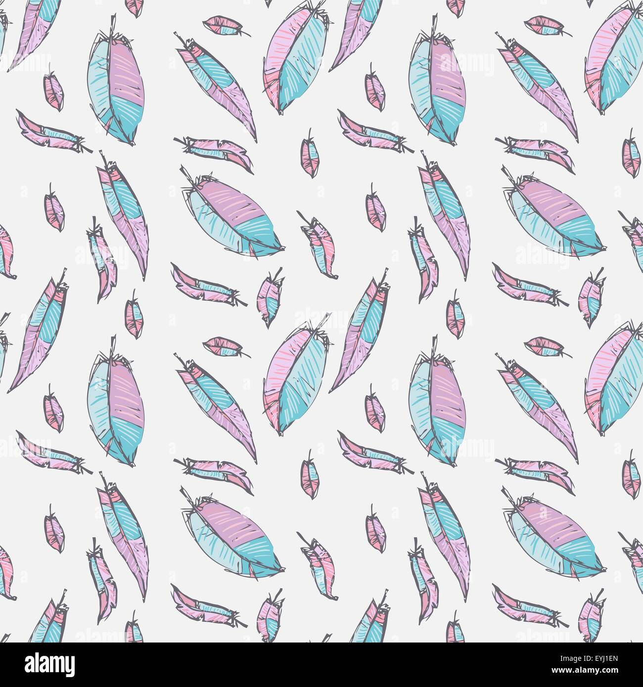 seamless pattern with feathers Stock Vector Image & Art - Alamy