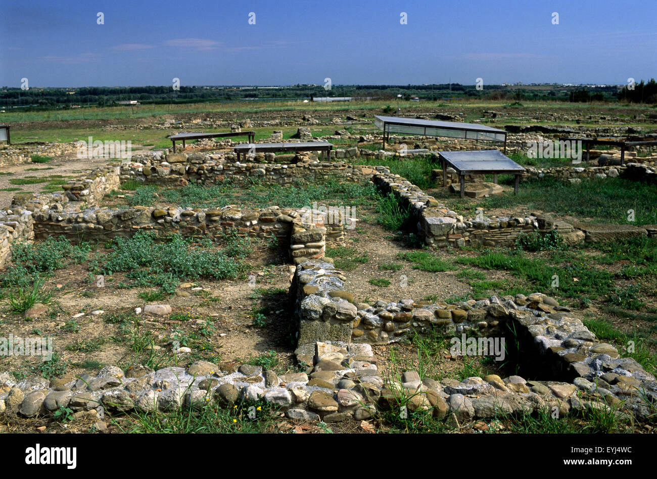 Italy, Basilicata, Policoro, Heraclea archaeological area, ancient greek city of the Magna Graecia Stock Photo