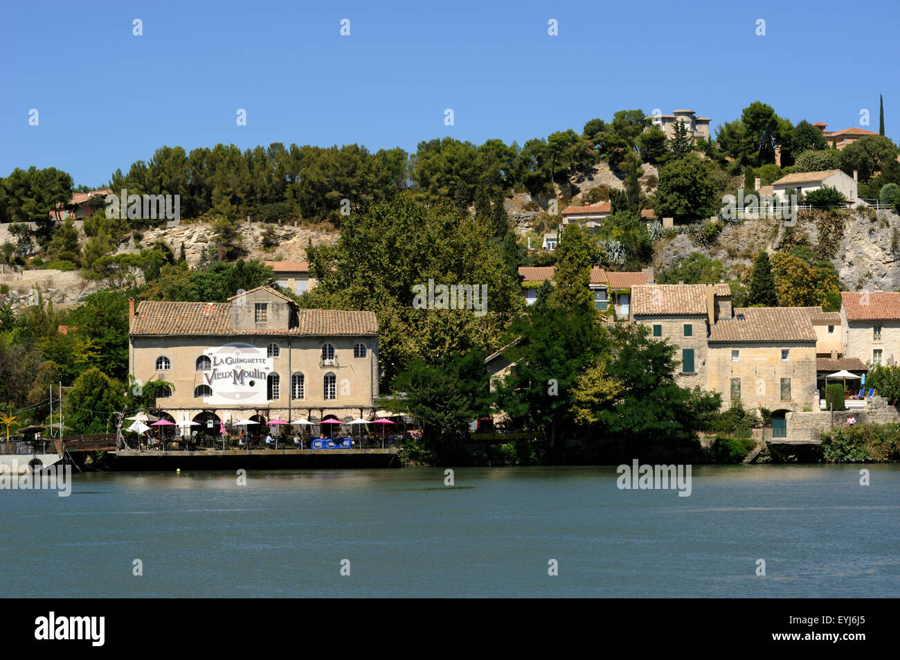 france, provence, rhone river, villeneuve les avignon Stock Photo