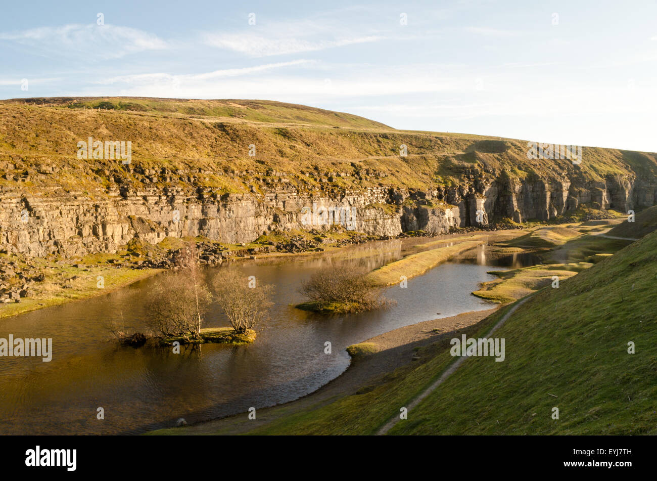 Pond at Bollihope Common, nr Frosterley, Weardale, County Durham Stock Photo