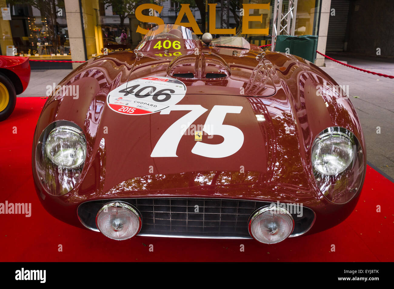 BERLIN - JUNE 14, 2015: Sports car Ferrari 500 TR, 1956. The Classic Days on Kurfuerstendamm. Stock Photo