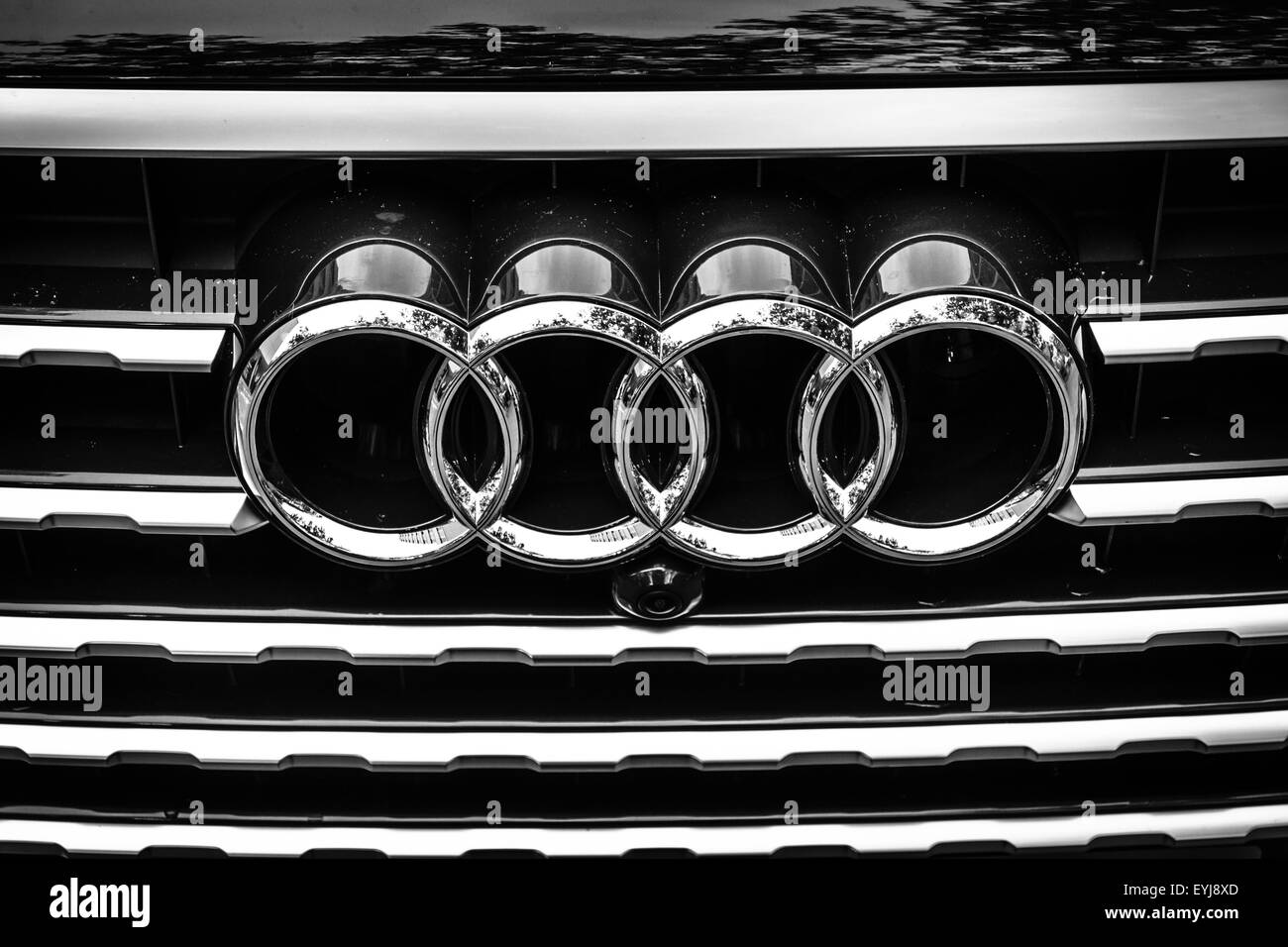 Audi Emblem on Black Background · Free Stock Photo