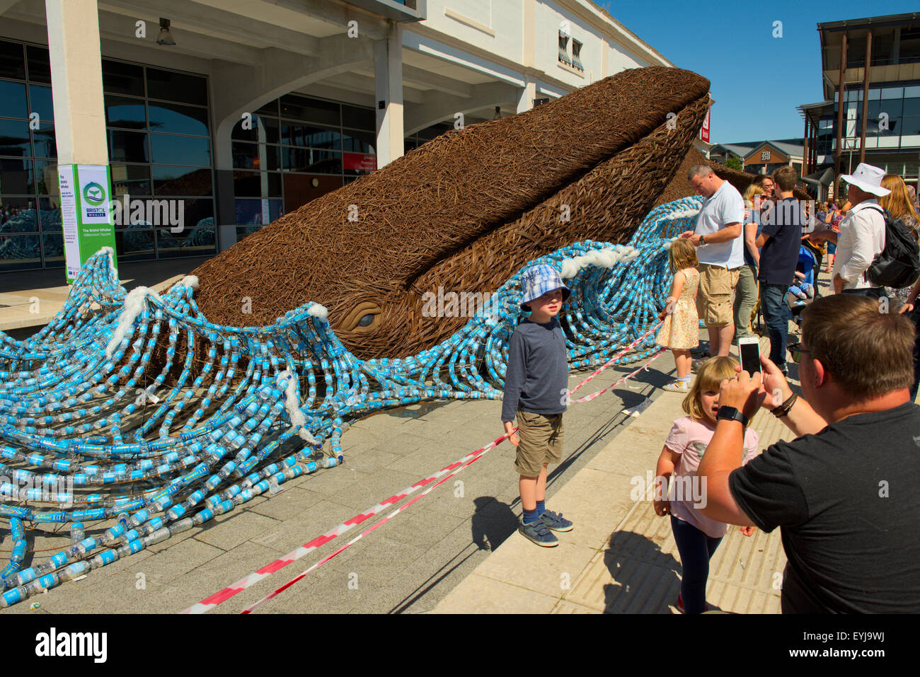 Head of The Bristol Whales, a temporary art instillation made from