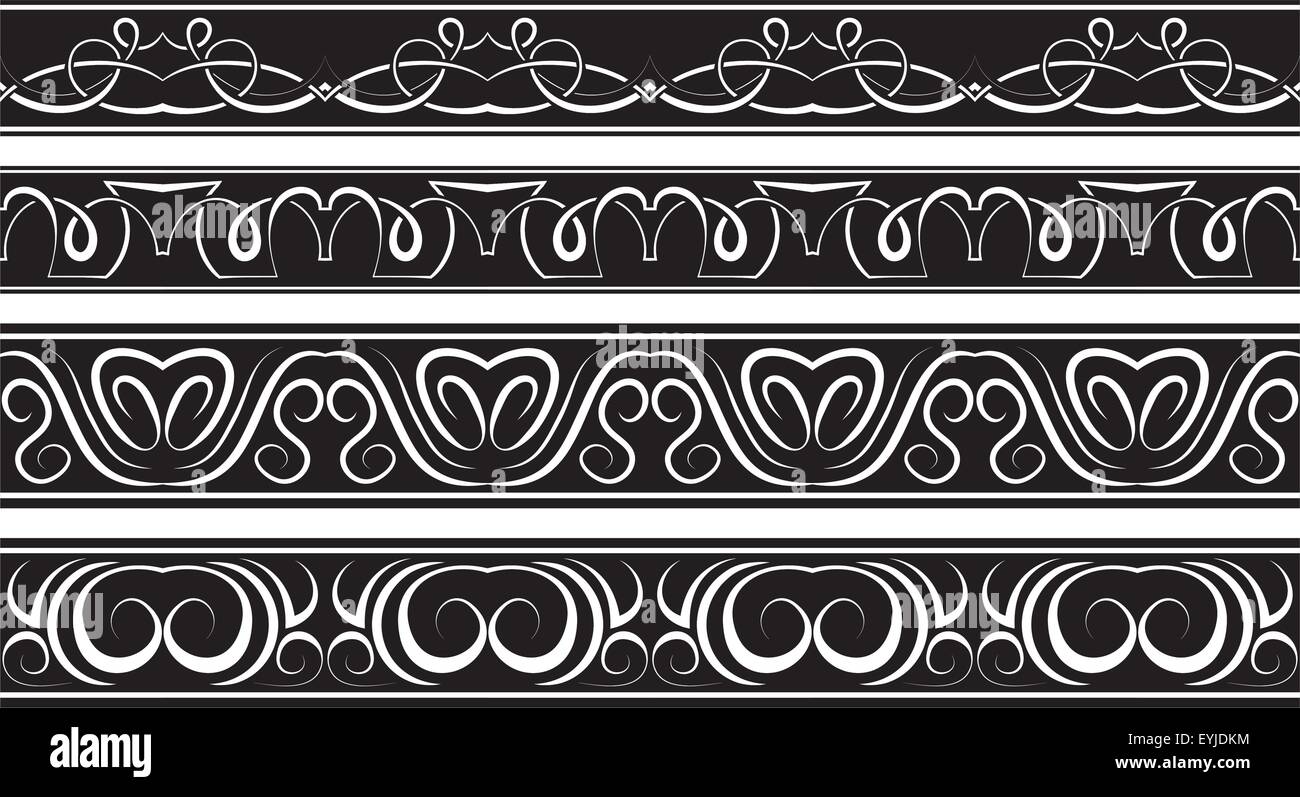 Arabic pattern borders Stock Vector Images - Alamy