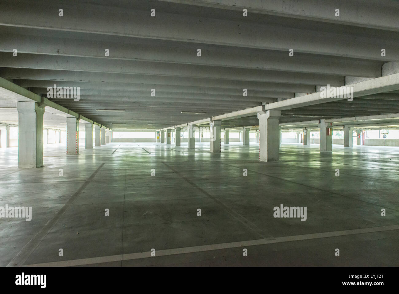 An empty parking lot Stock Photo