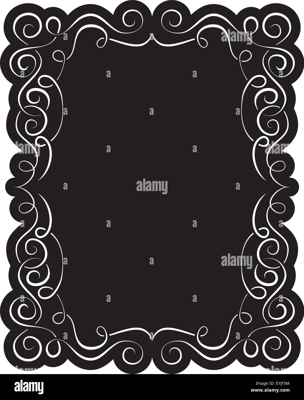 vector black frame with elegant white border stock vector elegant black and white border design