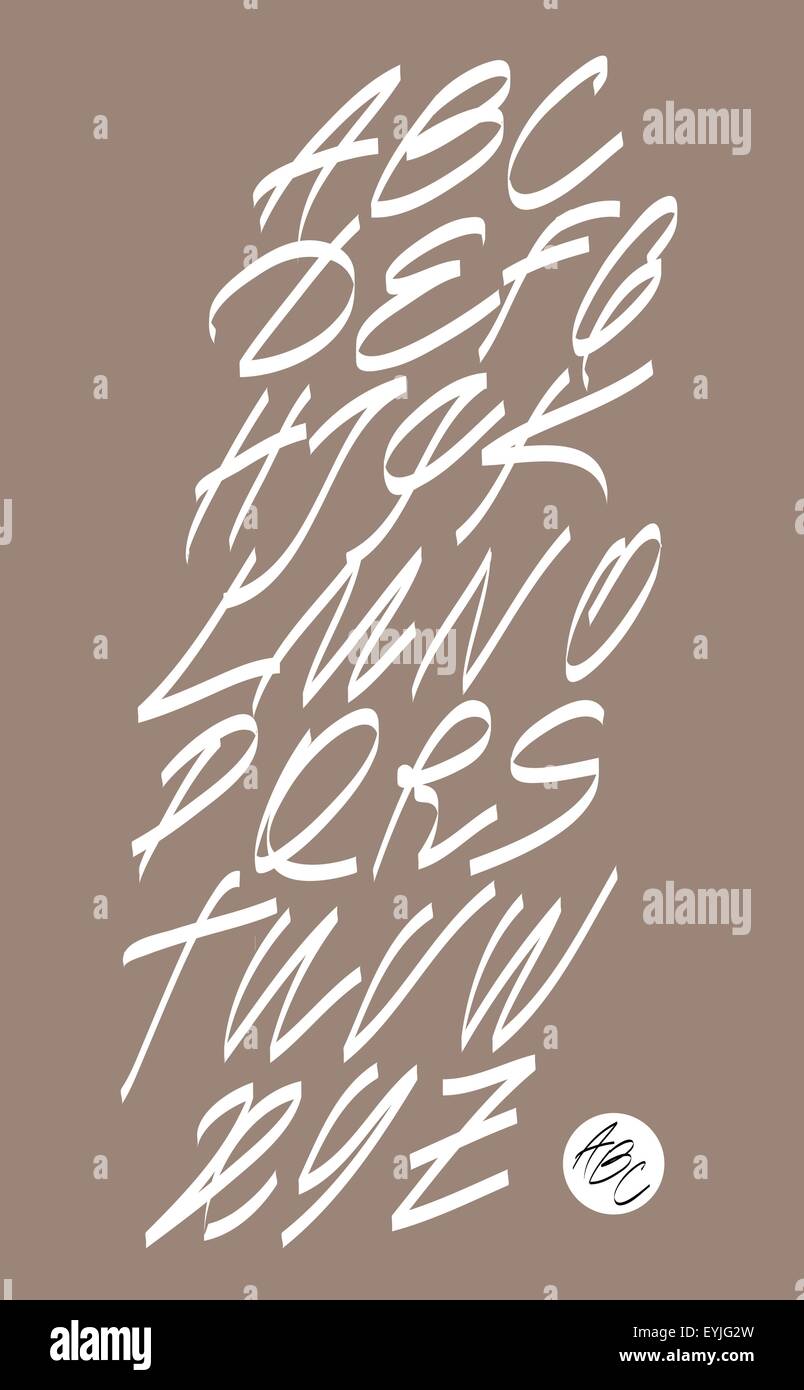 Calligraphic alphabet. Design elements Stock Vector Image & Art - Alamy