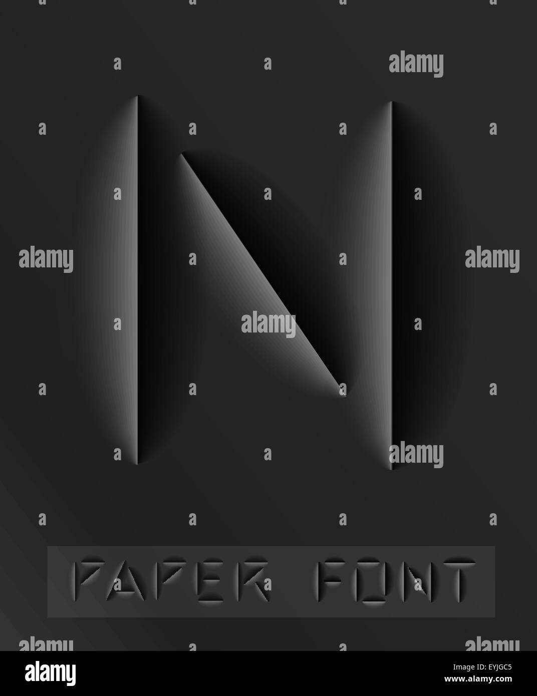 Cut Lettering Paper Paper cut letter. Typographic Stock Vector Image & Art - Alamy