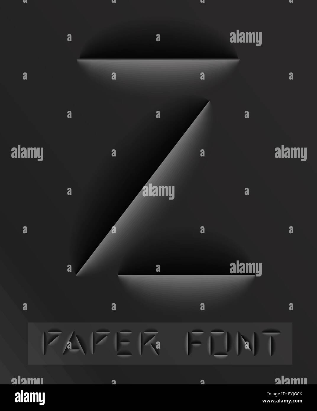 Paper cut letter. Typographic Stock Vector Image & Art Alamy