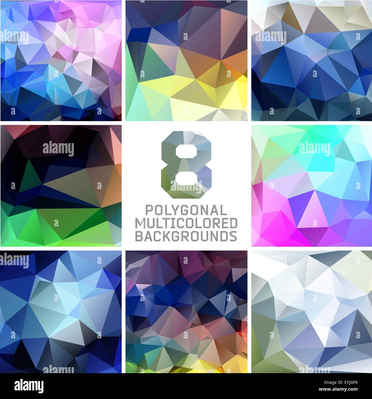 Set of abstract polygonal background Stock Vector Image & Art - Alamy