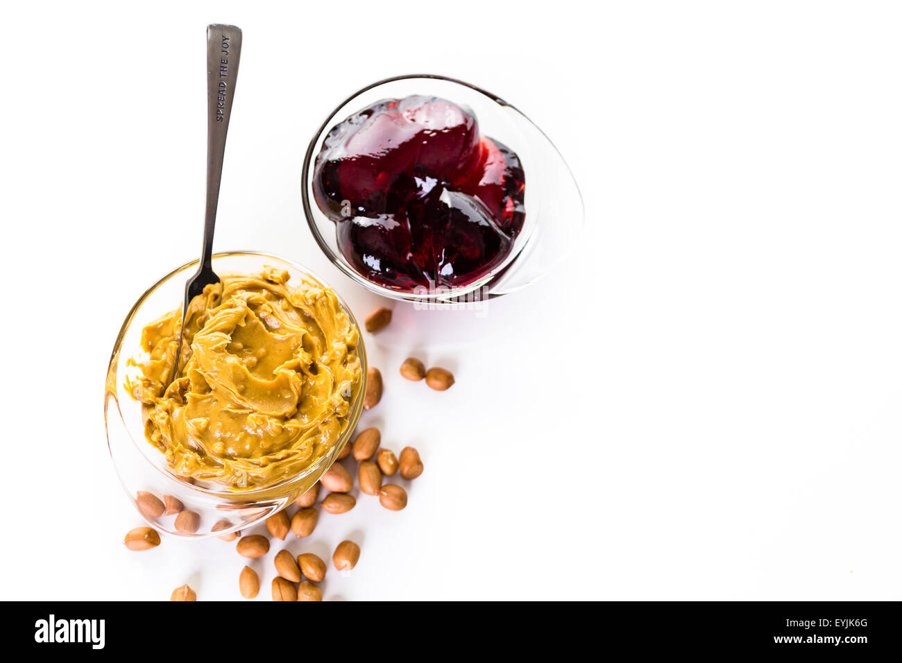 Ingredients for peanut butter and jelly sandwich Stock Photo Alamy