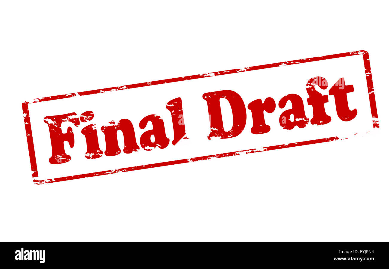 Rubber stamp with text final draft inside, vector illustration Stock Photo Alamy