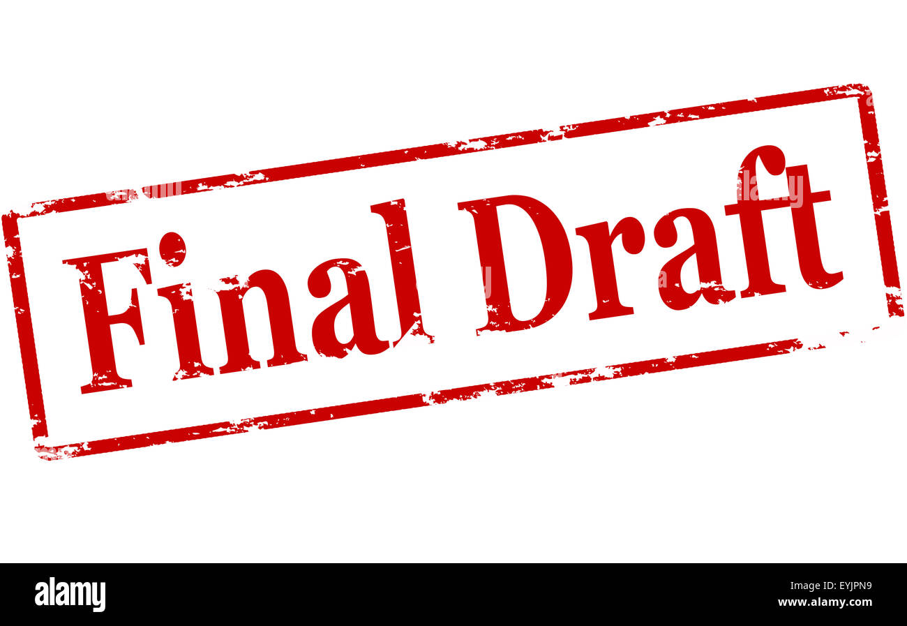 Rubber stamp with text final draft inside, vector illustration Stock