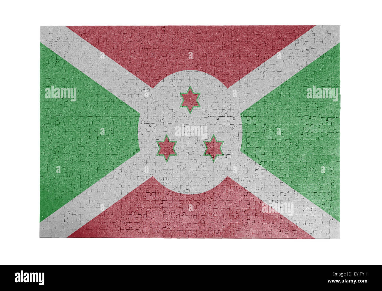 Large jigsaw puzzle of 1000 pieces - flag - Burundi Stock Photo - Alamy