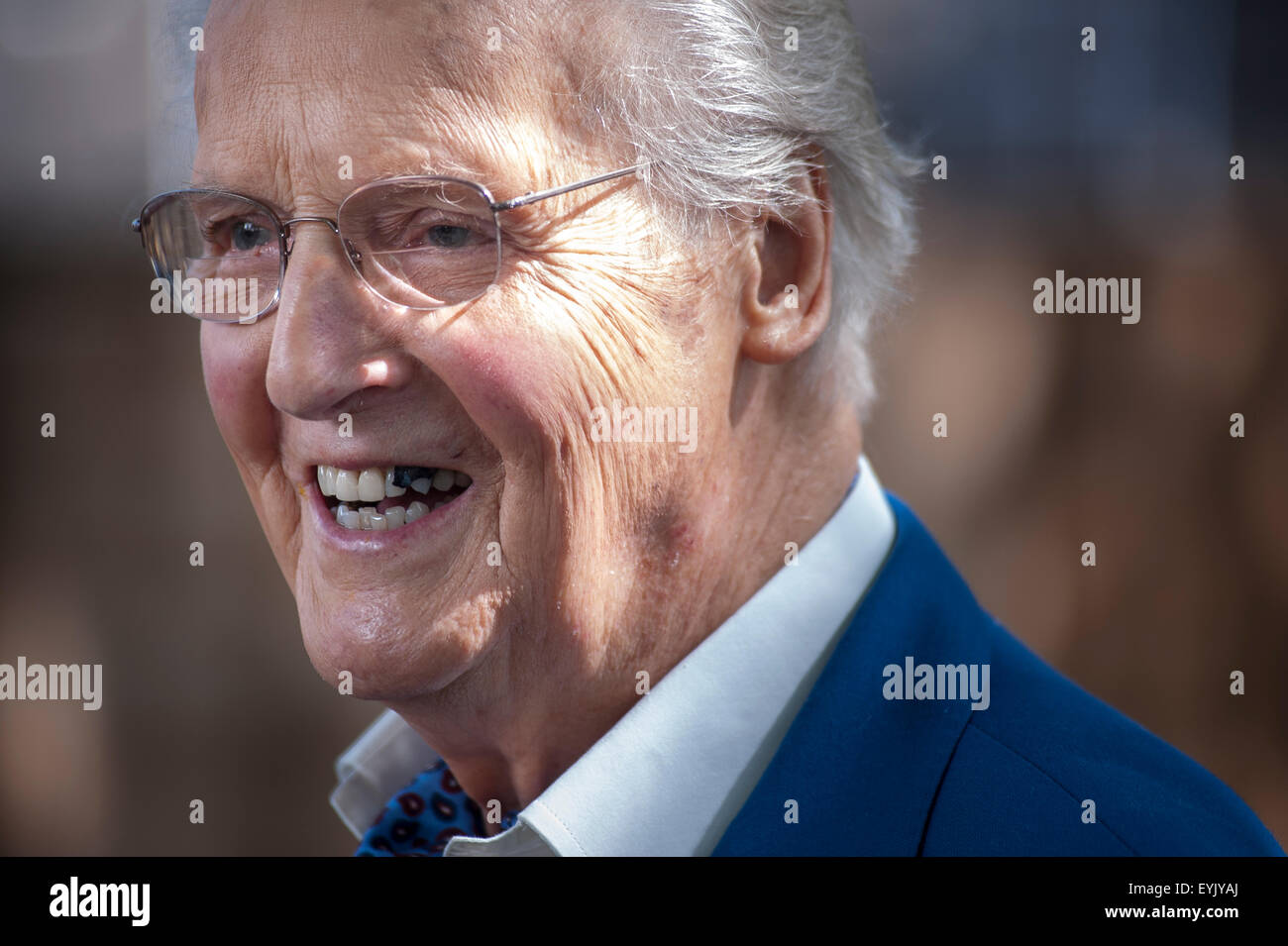 English radio and television presenter and actor, Nicholas Parsons ...