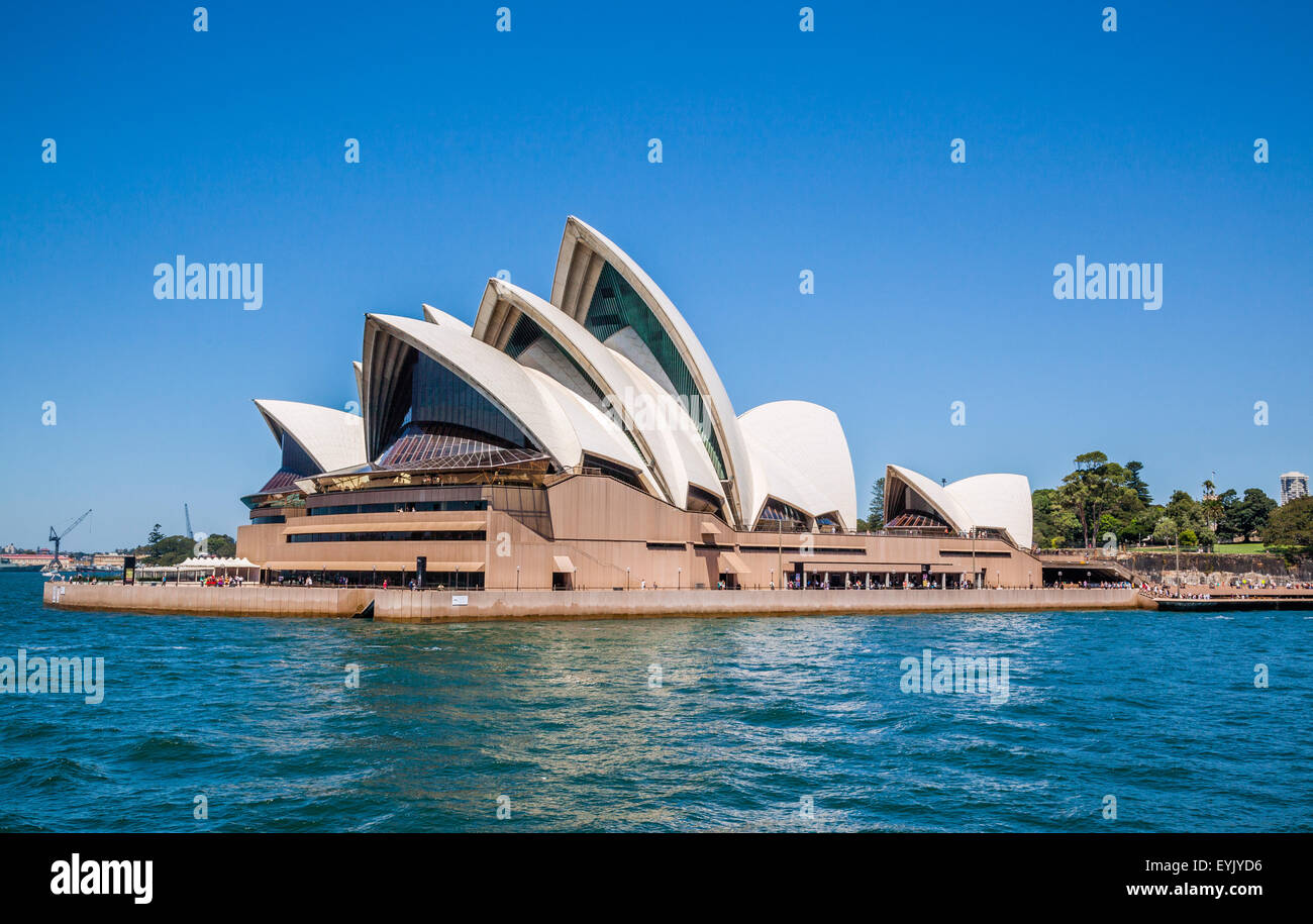 Australia, New South Wales, Sydney Cove, view of  Sydney Opera House at Bennelong Point Stock Photo