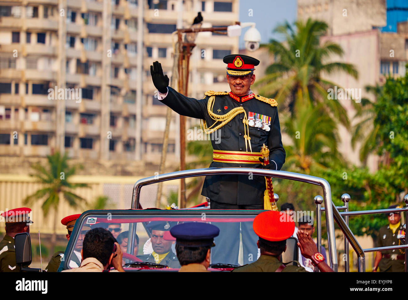 Sri Lanka, capital city Colombo, Sarath Fonseka, field marshal, military leader Stock Photo