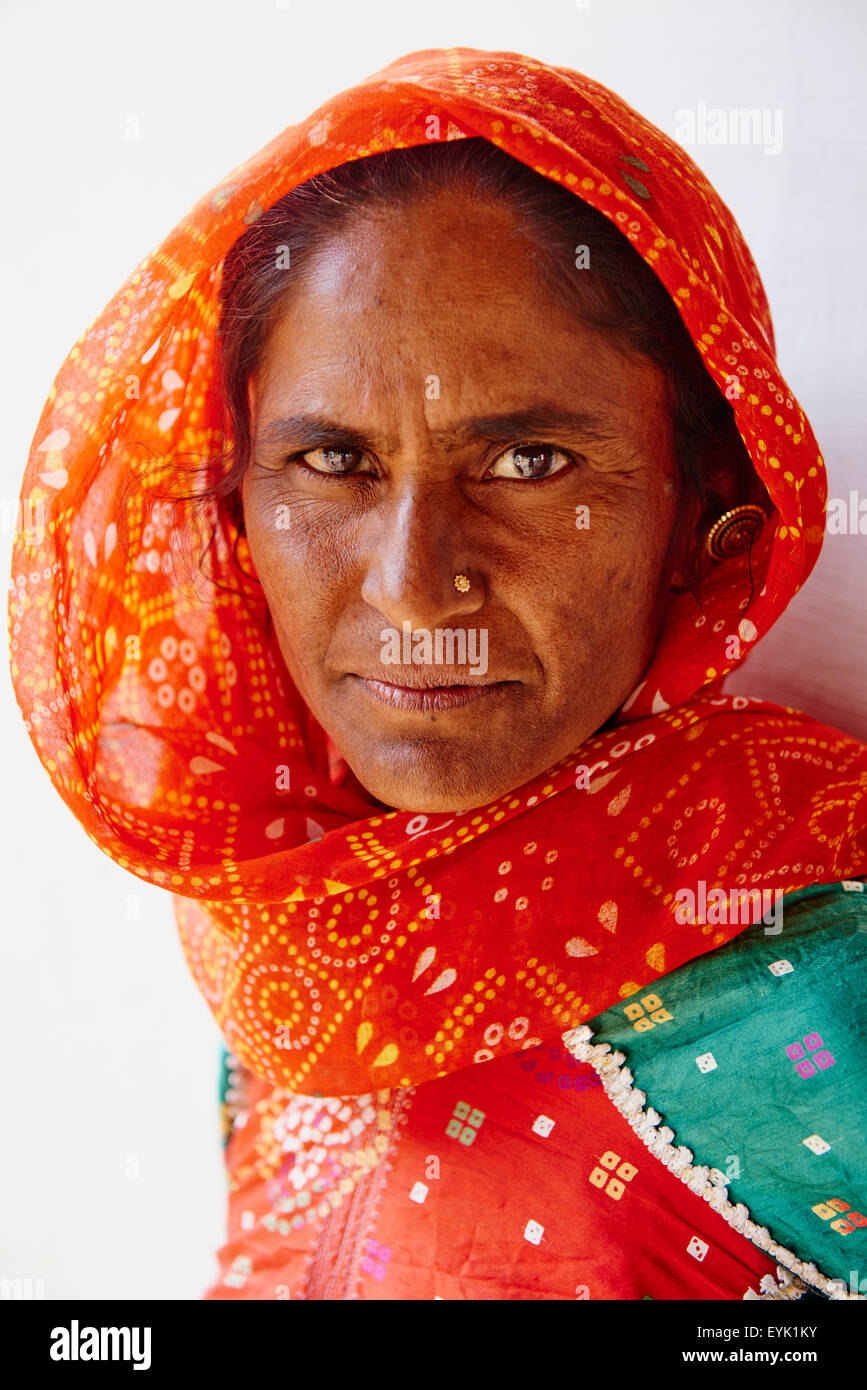 India, Gujarat, Kutch, Dhrang village, Ahir ethnic group Stock Photo ...