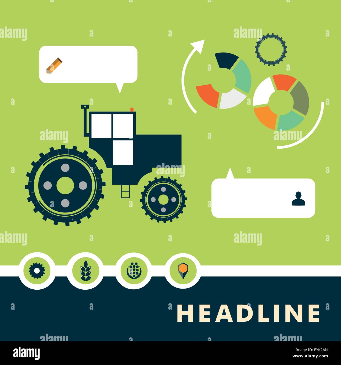 Set of vector characters relating to agriculture Stock Vector Image ...
