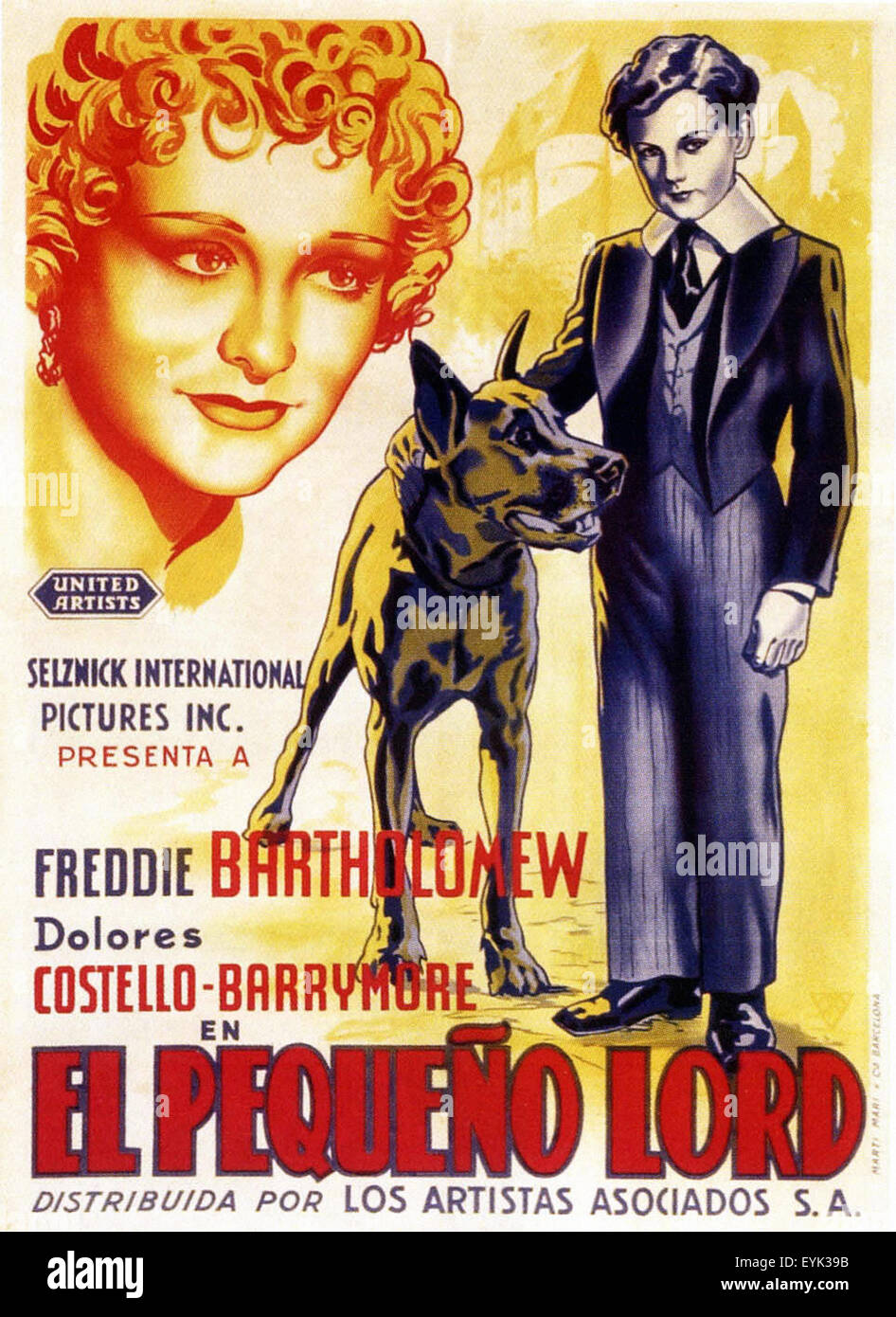 Little Lord Fauntleroy - 1936 - Spanish Movie Poster Stock ...