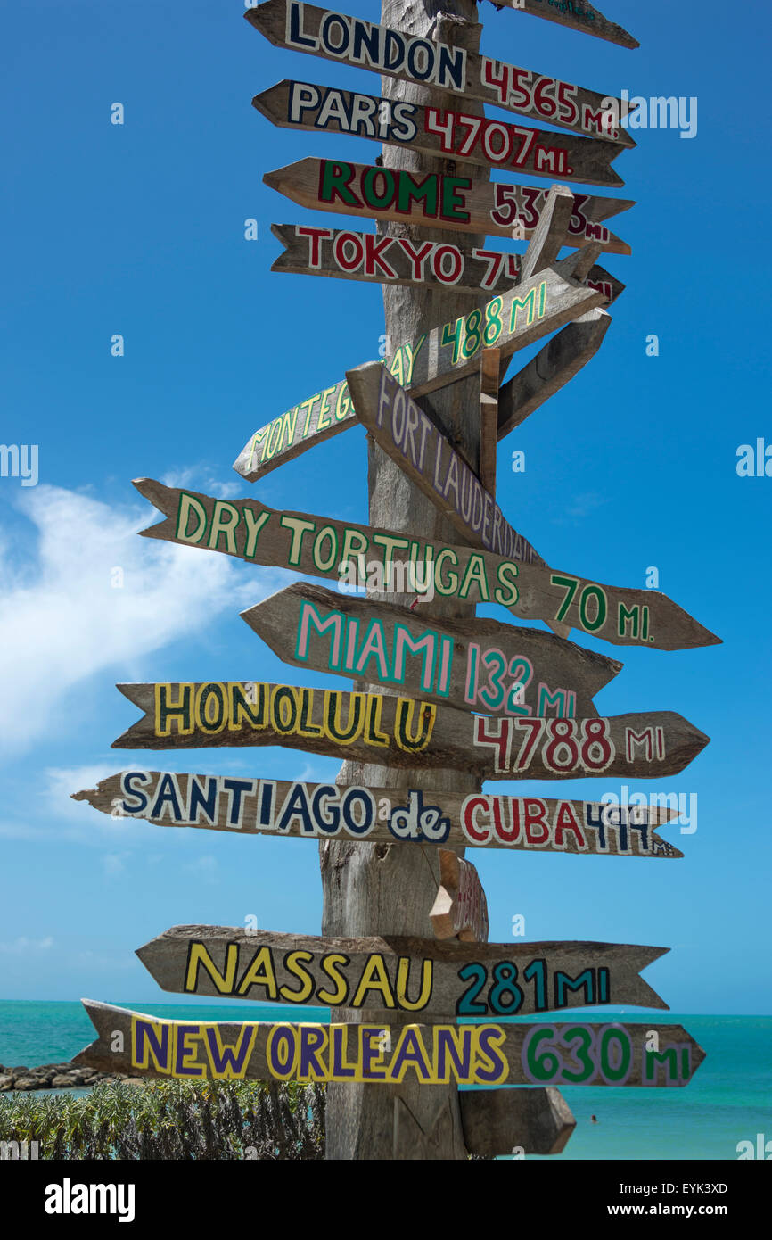 DISTANCES FROM KEY WEST MULTI CITY DESTINATION SIGNPOST FORT ZACHARY