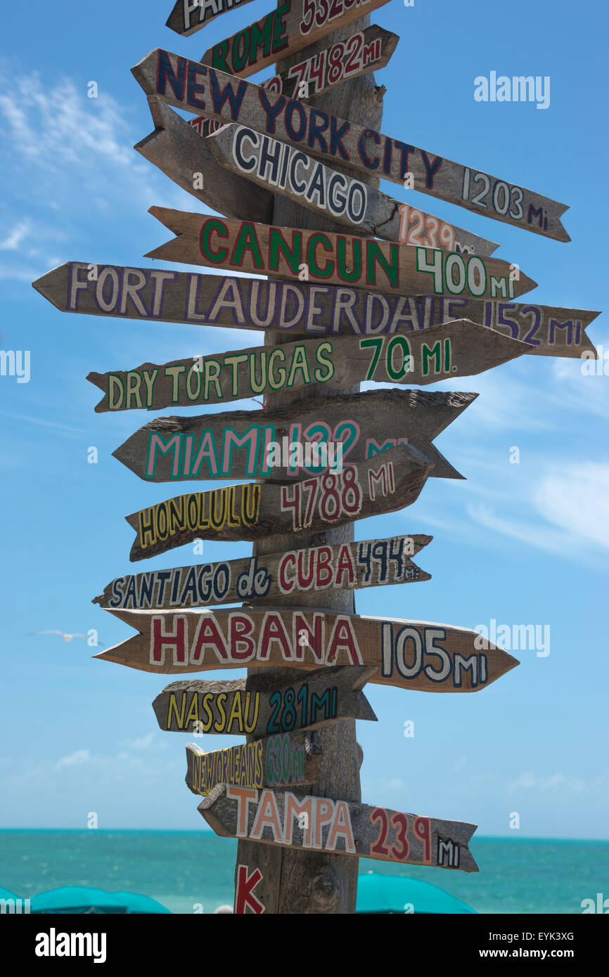 DISTANCES FROM KEY WEST MULTI CITY DESTINATION SIGNPOST FORT ZACHARY ...