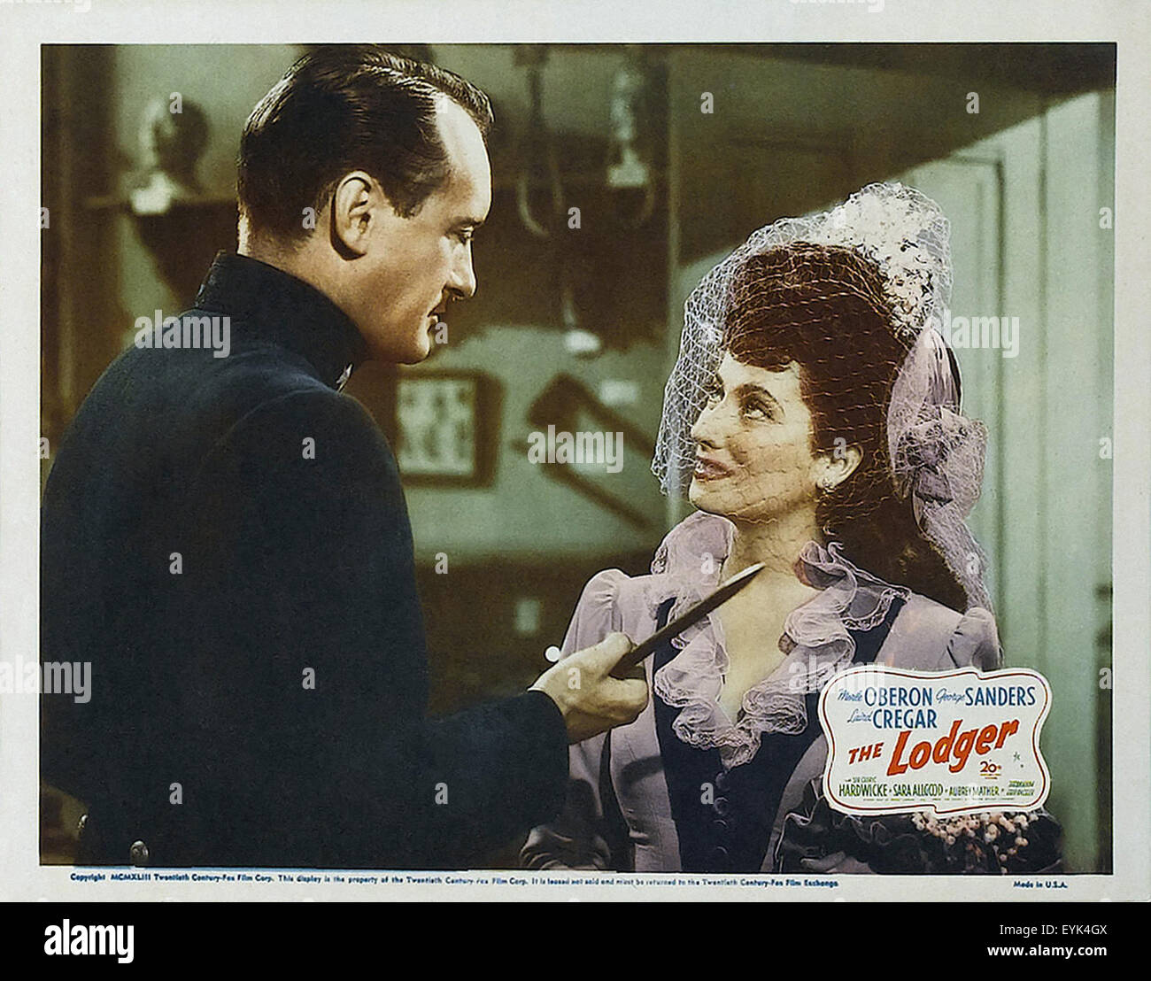 The Lodger - 1944 - Movie Poster Stock Photo - Alamy