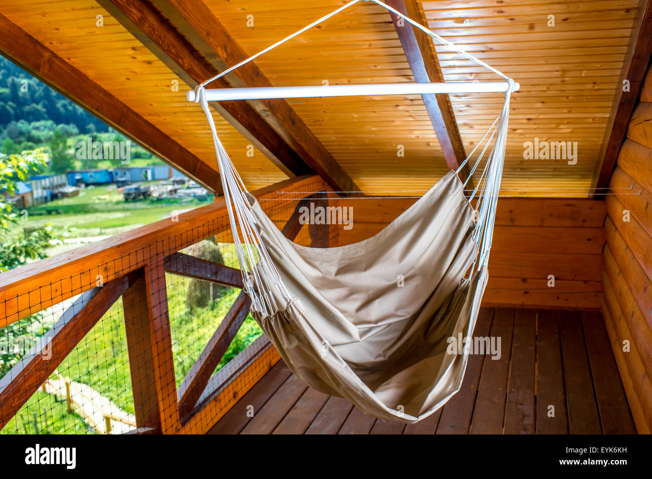Hammock on the balcony Stock Photo Alamy