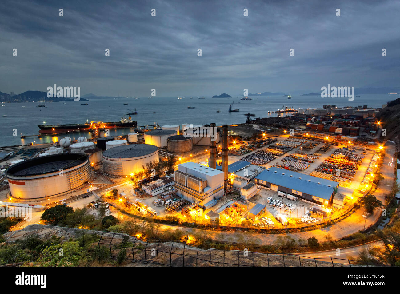 petrochemical industrial plant at sunset moment Stock Photo - Alamy