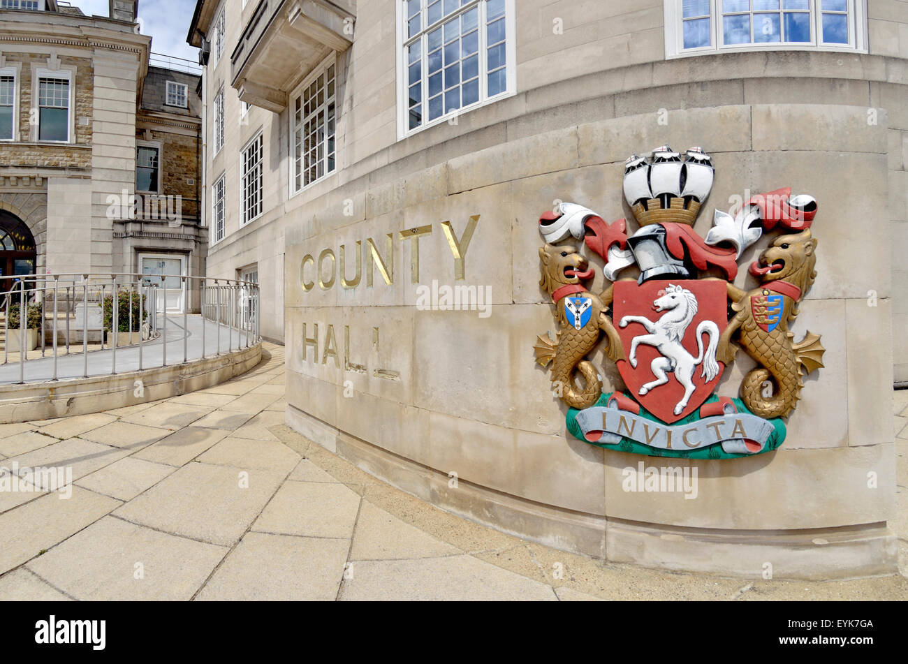 Maidstone, Kent, UK. County Hall, home of the Kent County Council Stock