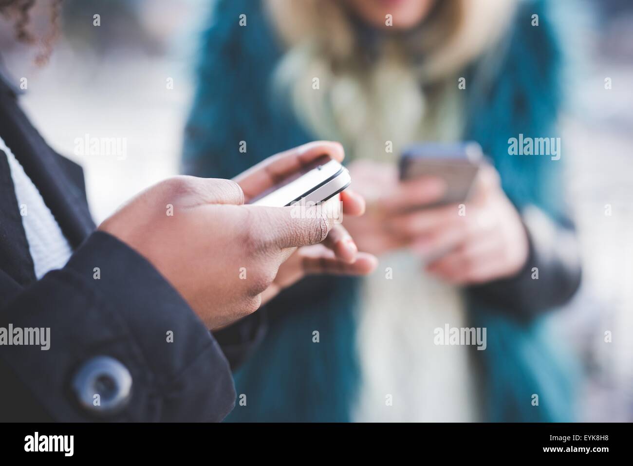 Close up two women using hi-res stock photography and images - Alamy