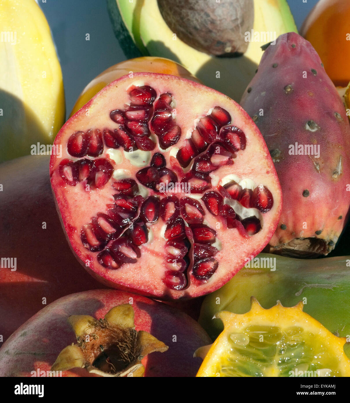 Granatapfel, Punica granatum, Exotische Frucht, exotisch, Suedfrucht, Stock Photo