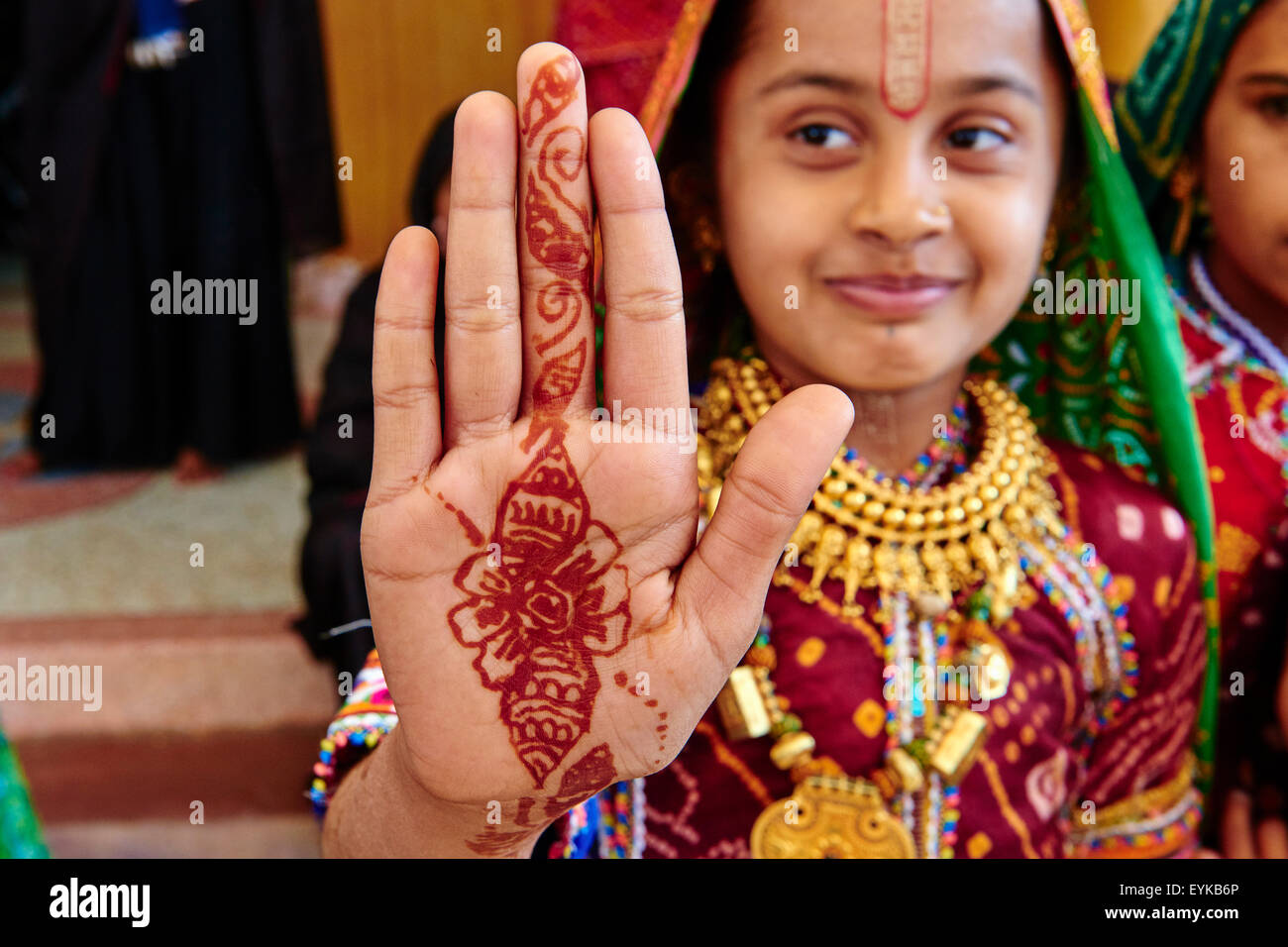 India, Gujarat, Kutch, Padhar village, Ahir ethnic group Stock Photo