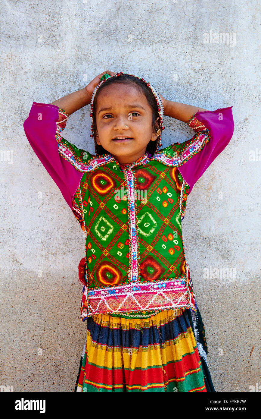 India, Gujarat, Kutch, Padhar village, Ahir ethnic group Stock Photo