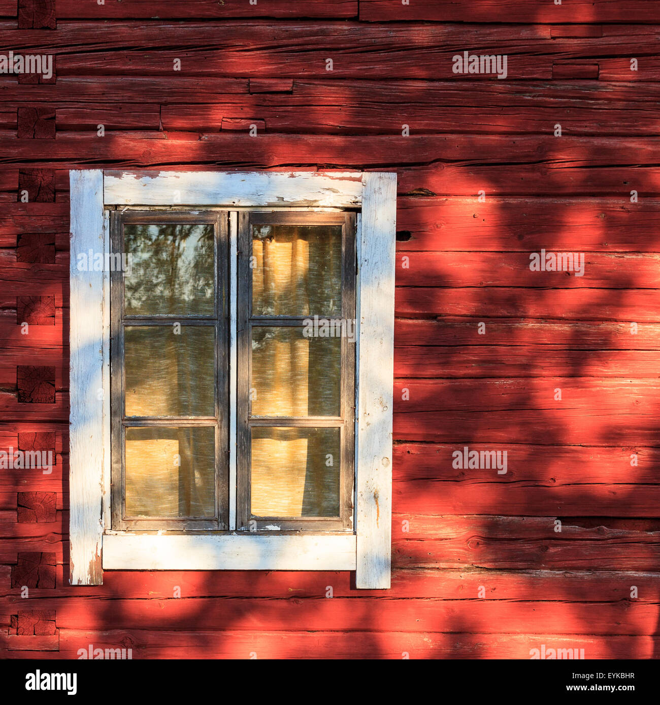 Old wooden building wall and window Stock Photo - Alamy