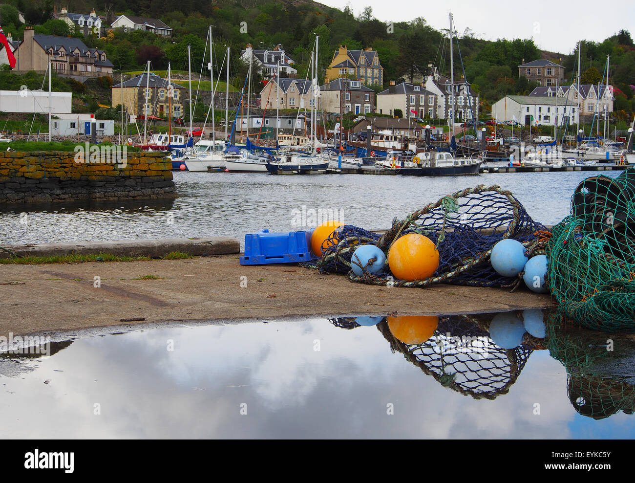 Tarbert Harbour and heritage village which lies on the shores of Loch Fyne in Argyll, in Scotland, UK. Stock Photo