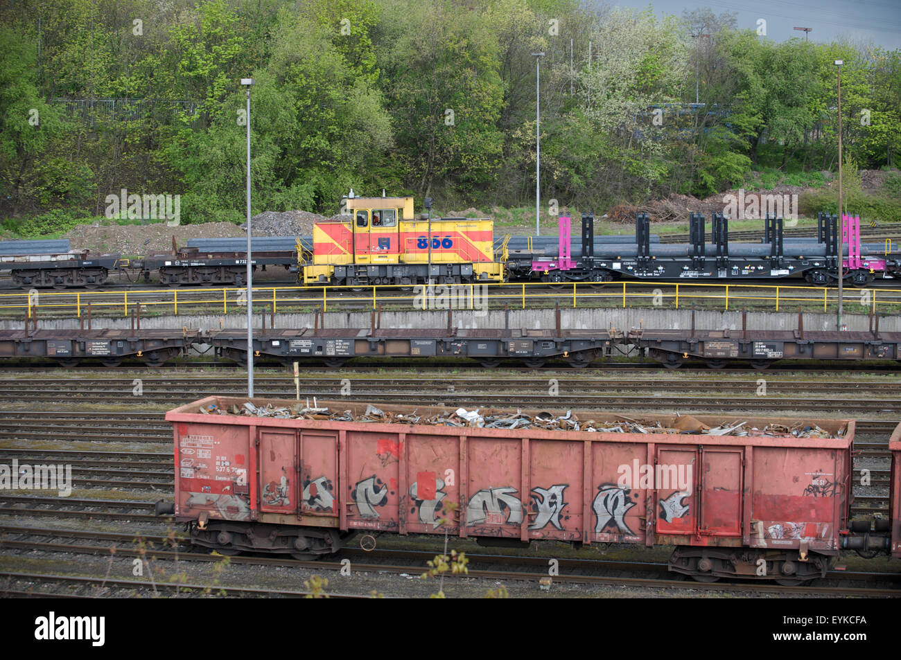 Steel industry Duisburg-Wanheim, North Rhine-Westphalia, Germany Stock Photo