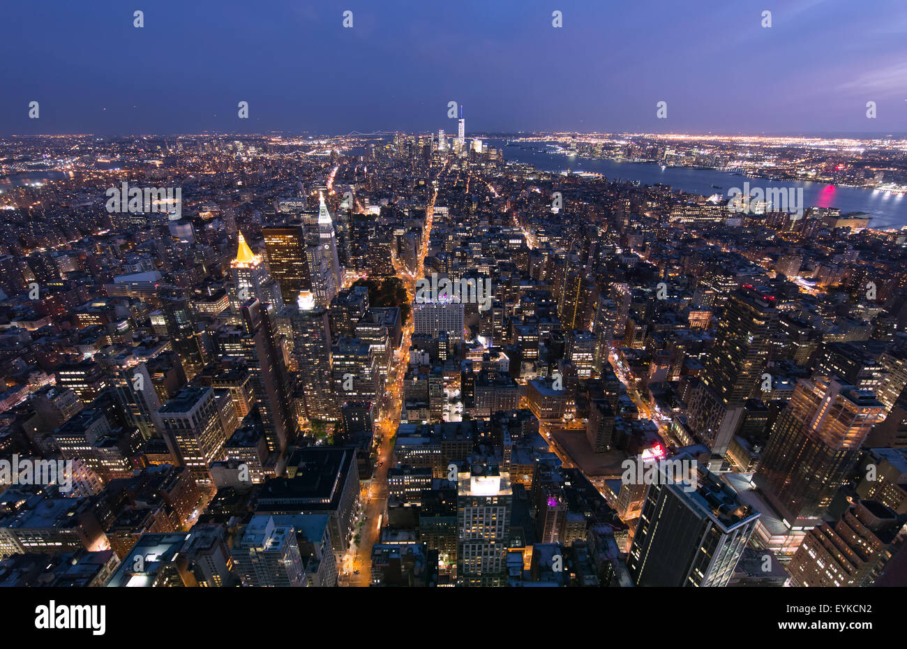 Manhattan from high above midtown, looking towards downtown. (Taken from Empire State Building) Stock Photo