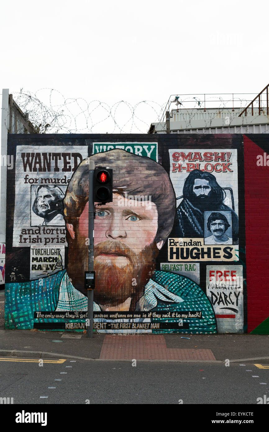 Belfast republican mural Stock Photo